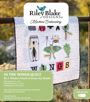 In the Wings Quilt Projects Machine Embroidery USB by J. Wecker Frisch | Riley Blake Designs