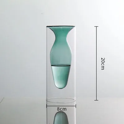 Inside Out Double Walled Glass Vase