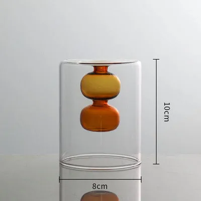 Inside Out Double Walled Glass Vase