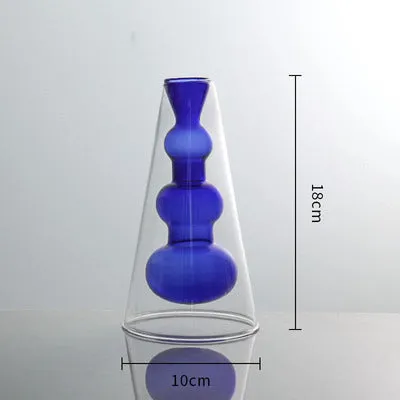 Inside Out Double Walled Glass Vase