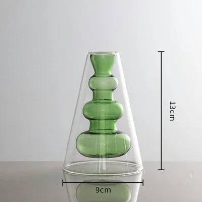 Inside Out Double Walled Glass Vase