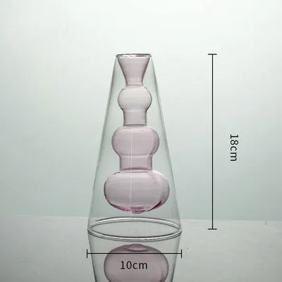 Inside Out Double Walled Glass Vase