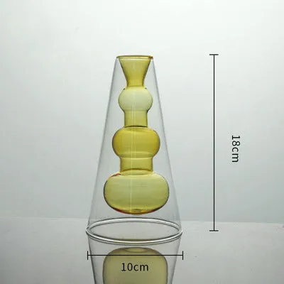 Inside Out Double Walled Glass Vase