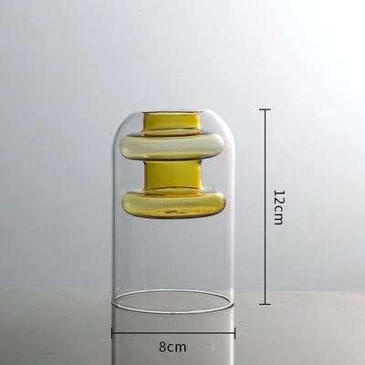 Inside Out Double Walled Glass Vase