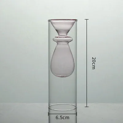 Inside Out Double Walled Glass Vase