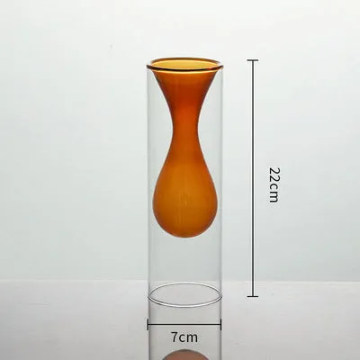 Inside Out Double Walled Glass Vase