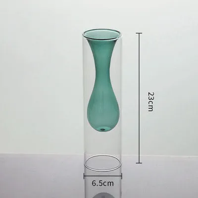 Inside Out Double Walled Glass Vase
