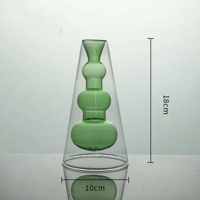 Inside Out Double Walled Glass Vase