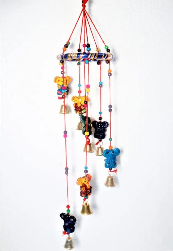 Jaipur Ace Door Hanging Bell Toran | Wind Chime with Bells Latkan Traditional Hangings for Wall/Door & Home Decor
