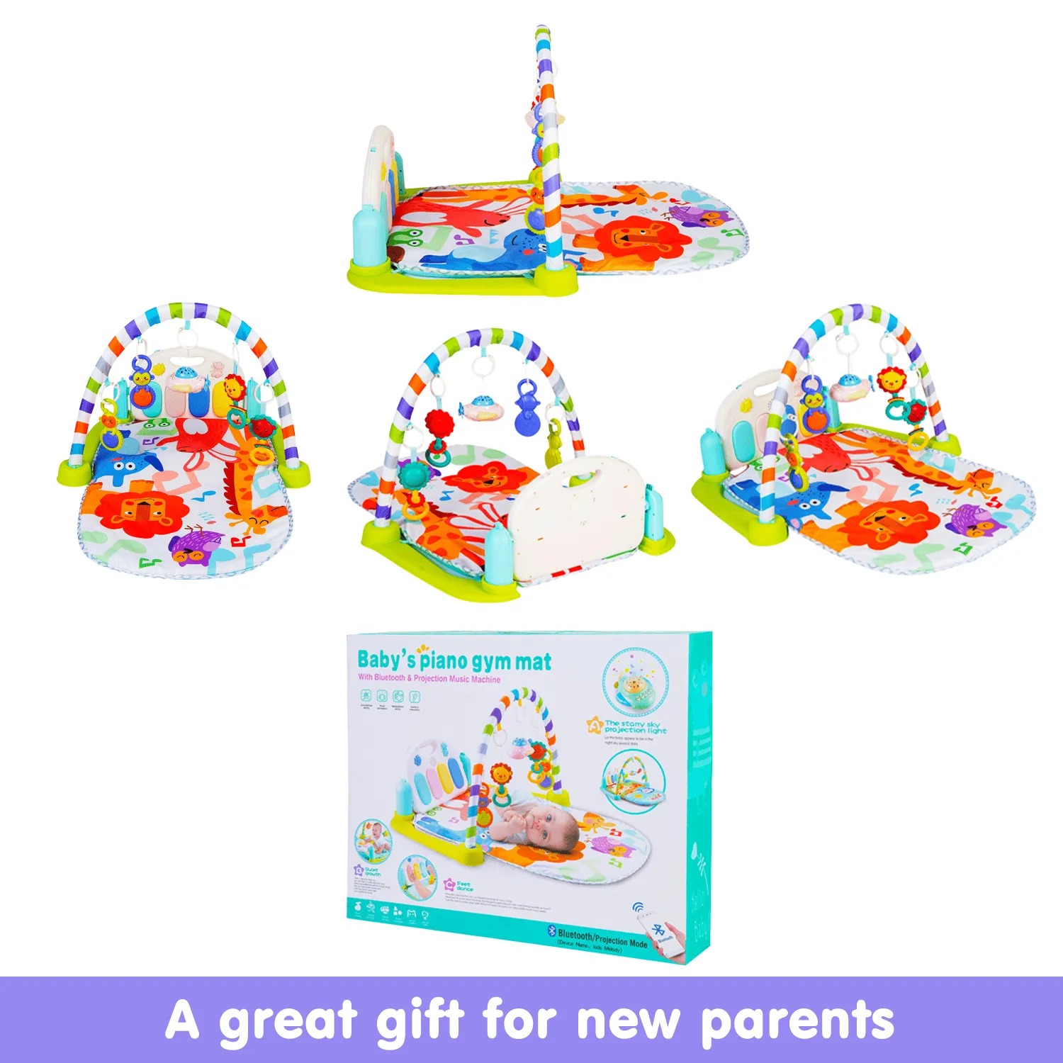 Jungle Party Green Piano Activity Gym