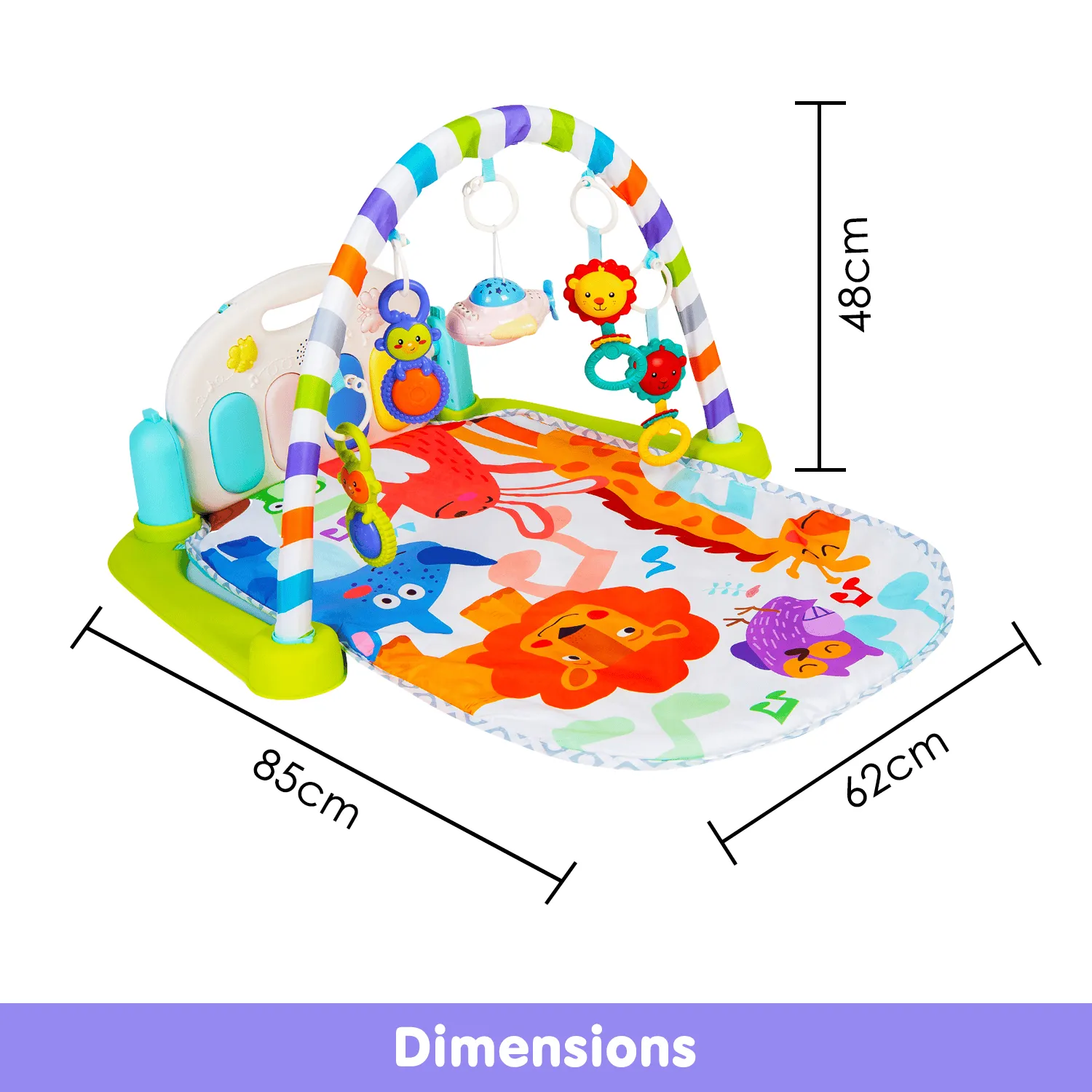 Jungle Party Green Piano Activity Gym