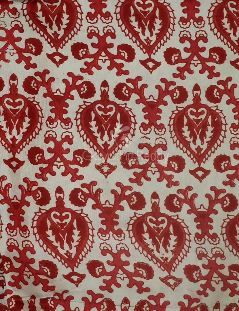 KALAMKARI SILK FABRIC (PER METER) - S10524