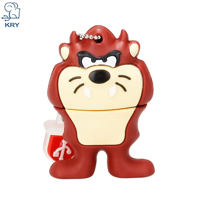 KRY Cartoon Cat Duck Rabbit Lion USB Flash Drive 2.0 4GB 8GB 16GB 32GB 64GB Creative USB Flash Drive Pendrive Free Shipping