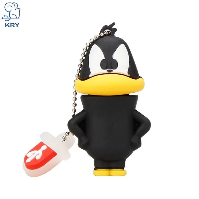 KRY Cartoon Cat Duck Rabbit Lion USB Flash Drive 2.0 4GB 8GB 16GB 32GB 64GB Creative USB Flash Drive Pendrive Free Shipping