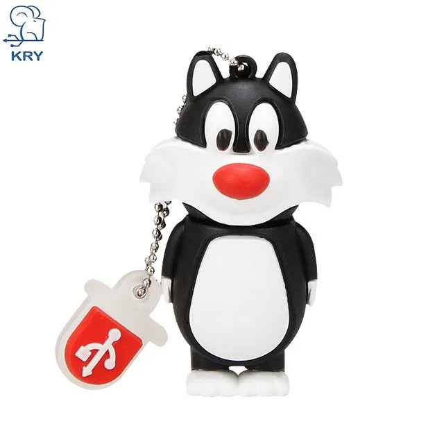 KRY Cartoon Cat Duck Rabbit Lion USB Flash Drive 2.0 4GB 8GB 16GB 32GB 64GB Creative USB Flash Drive Pendrive Free Shipping