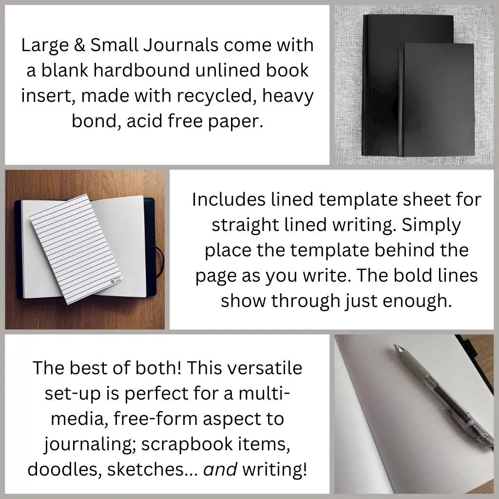 Leather Refillable Journal Notebook, Cat in Window
