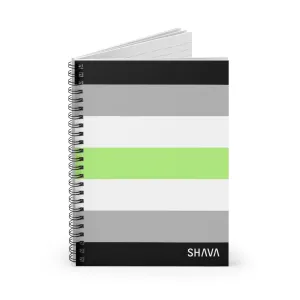 LGBTQ Spiral Notebook - Ruled Line - Agender Flag