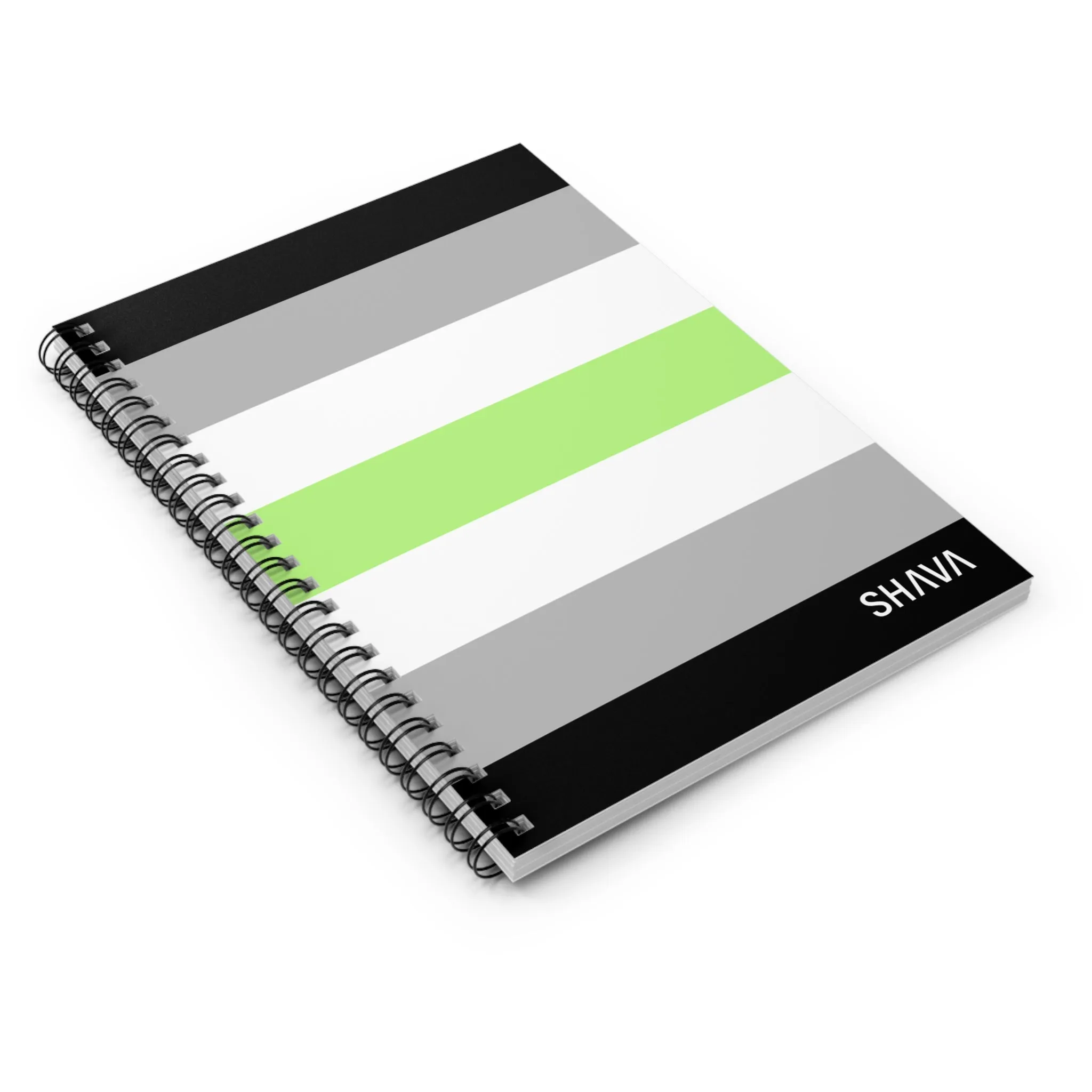 LGBTQ Spiral Notebook - Ruled Line - Agender Flag