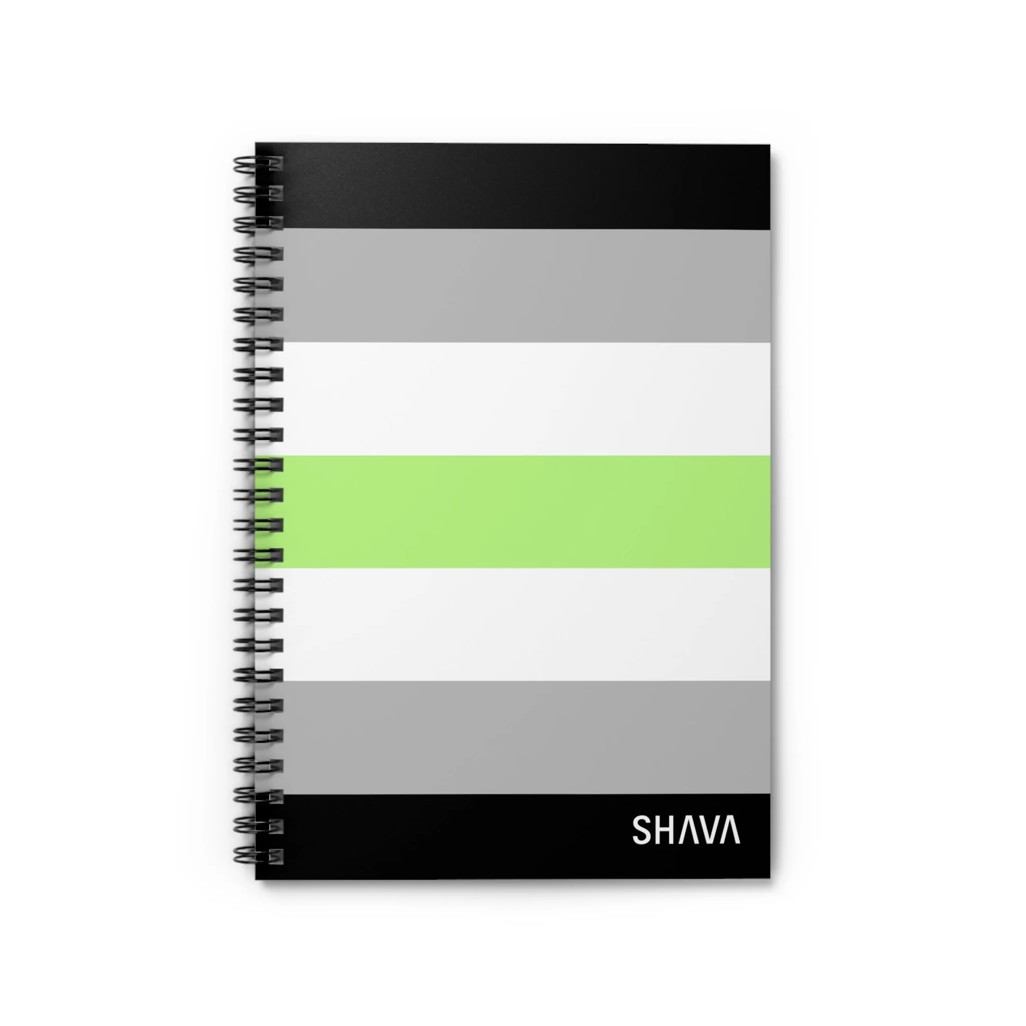 LGBTQ Spiral Notebook - Ruled Line - Agender Flag
