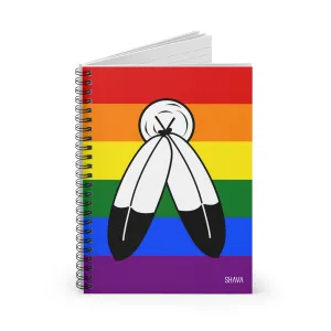 LGBTQ Spiral Notebook - Ruled Line - Two Spirit Flag