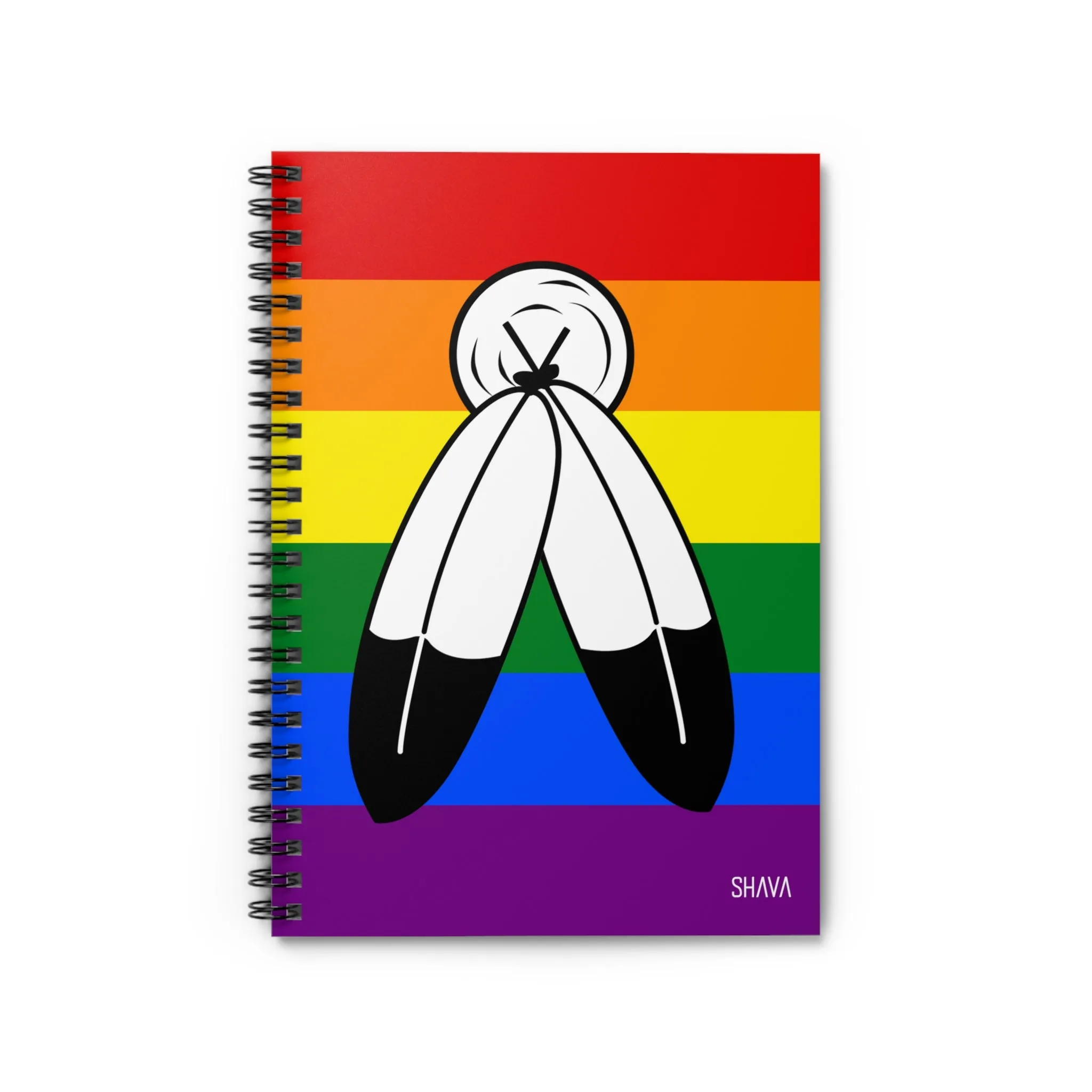 LGBTQ Spiral Notebook - Ruled Line - Two Spirit Flag