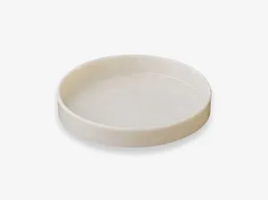 Marbled Melamine Circle Desk Tray Ivory