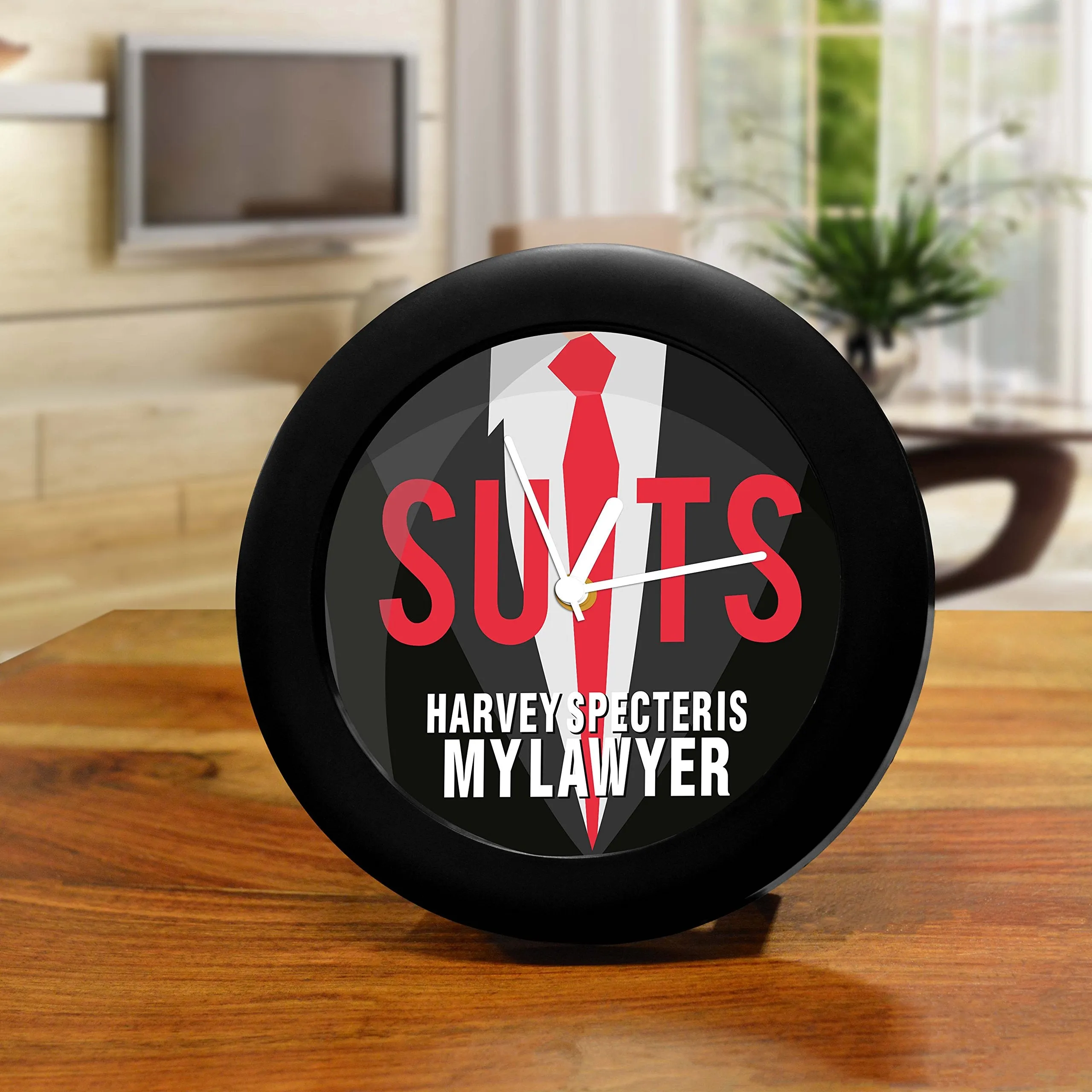 MCSID RAZZ Plastic Suits TV Series Harvey Specter is My Lawyer Table Clock (Multicolour, 6.2 Inch X 6.2 Inch X 2.3 Inch, India)