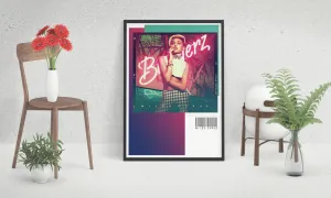 Miley Cyrus Bangerz Poster, Custom Music Print, Music Poster, Custom Poster, Home Decor, Wall Hangings, Miley Canvas