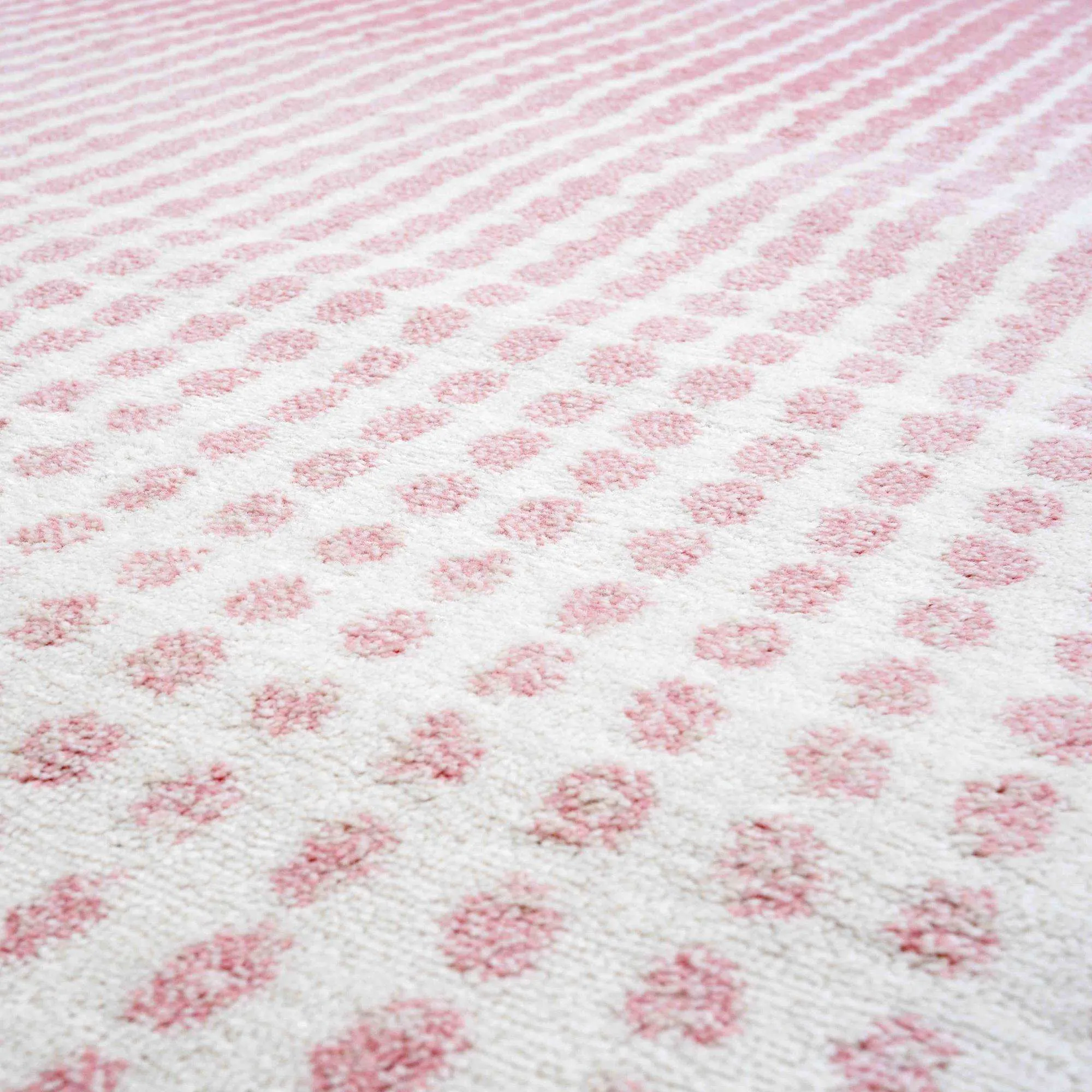 Modern Blush Spotted Ombre Effect Living Room Rug - Dottie