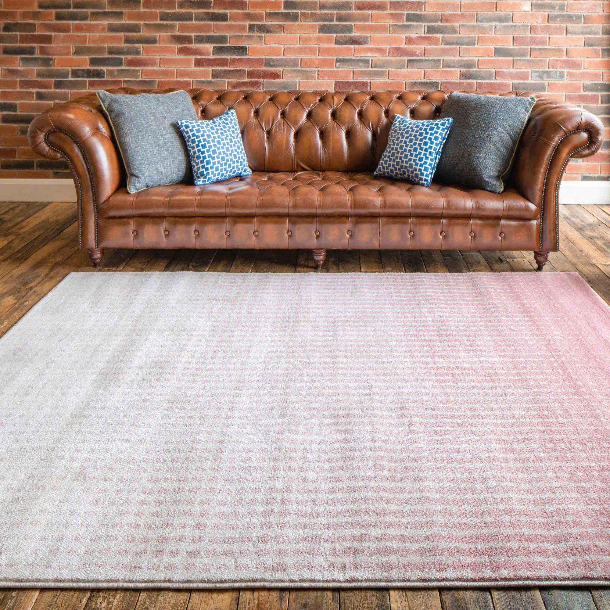 Modern Blush Spotted Ombre Effect Living Room Rug - Dottie