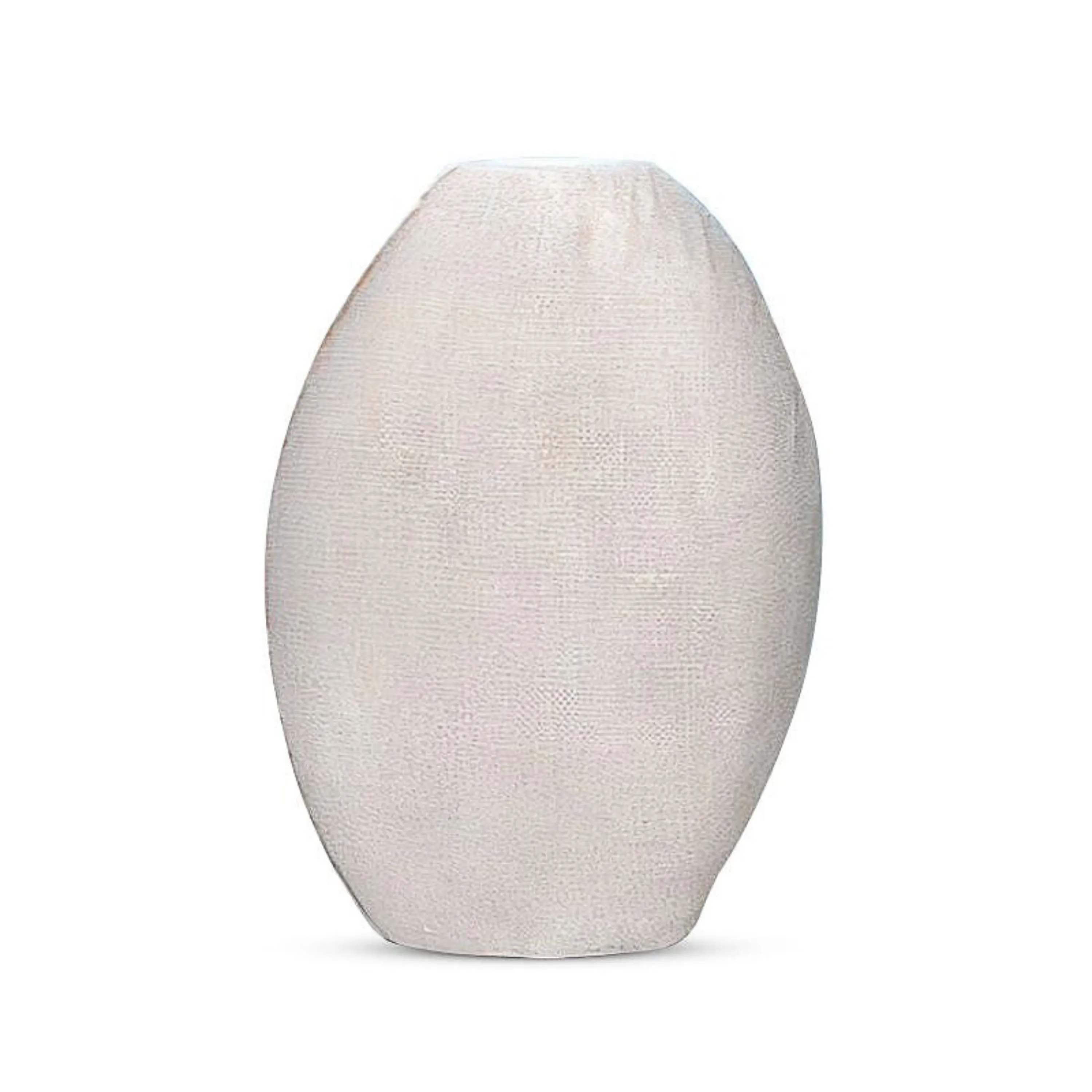 Modern Textured Flower Vase | White Decor | Polyresin White Vase | European Polyresin Vase