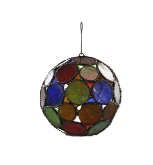 Moroccan Lamp Multi Coloured Round Design