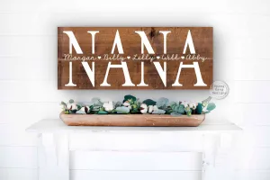 Mother's Day Gift for Nana | Nana Gift From Kids | Personalized Mother's Day Gift for Nana | Personalized Mimi Sign | Grandkids Gift Grandma
