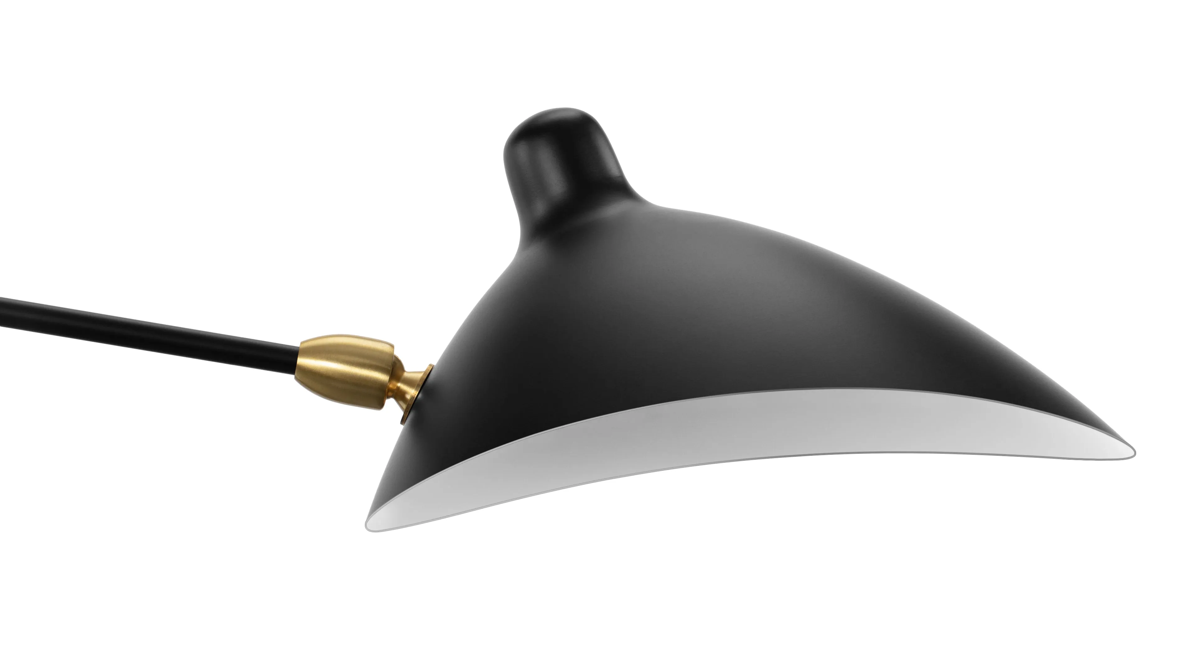 Mouille - Mouille Three Arm Ceiling Light, Small, Black