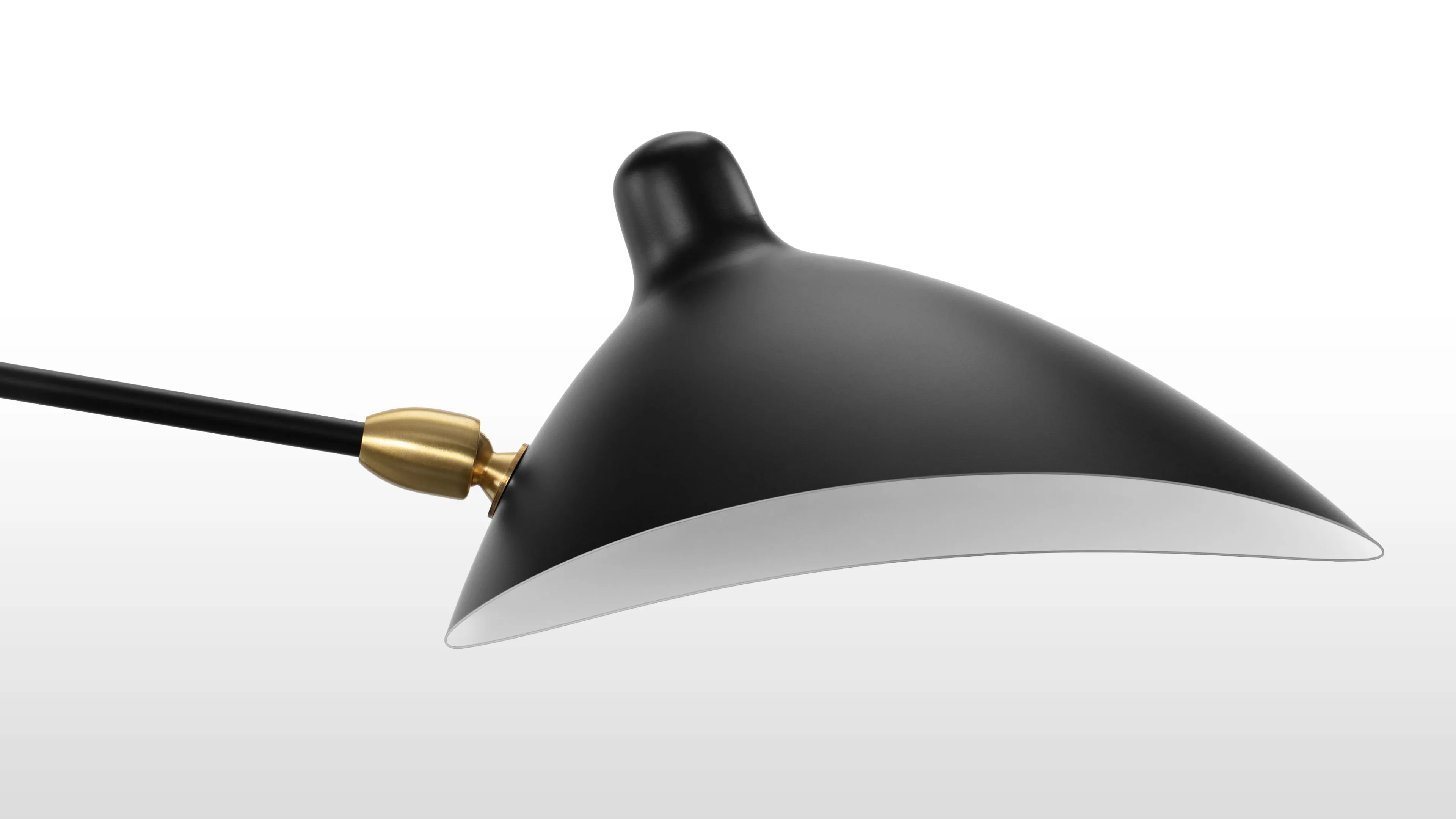 Mouille - Mouille Three Arm Ceiling Light, Small, Black