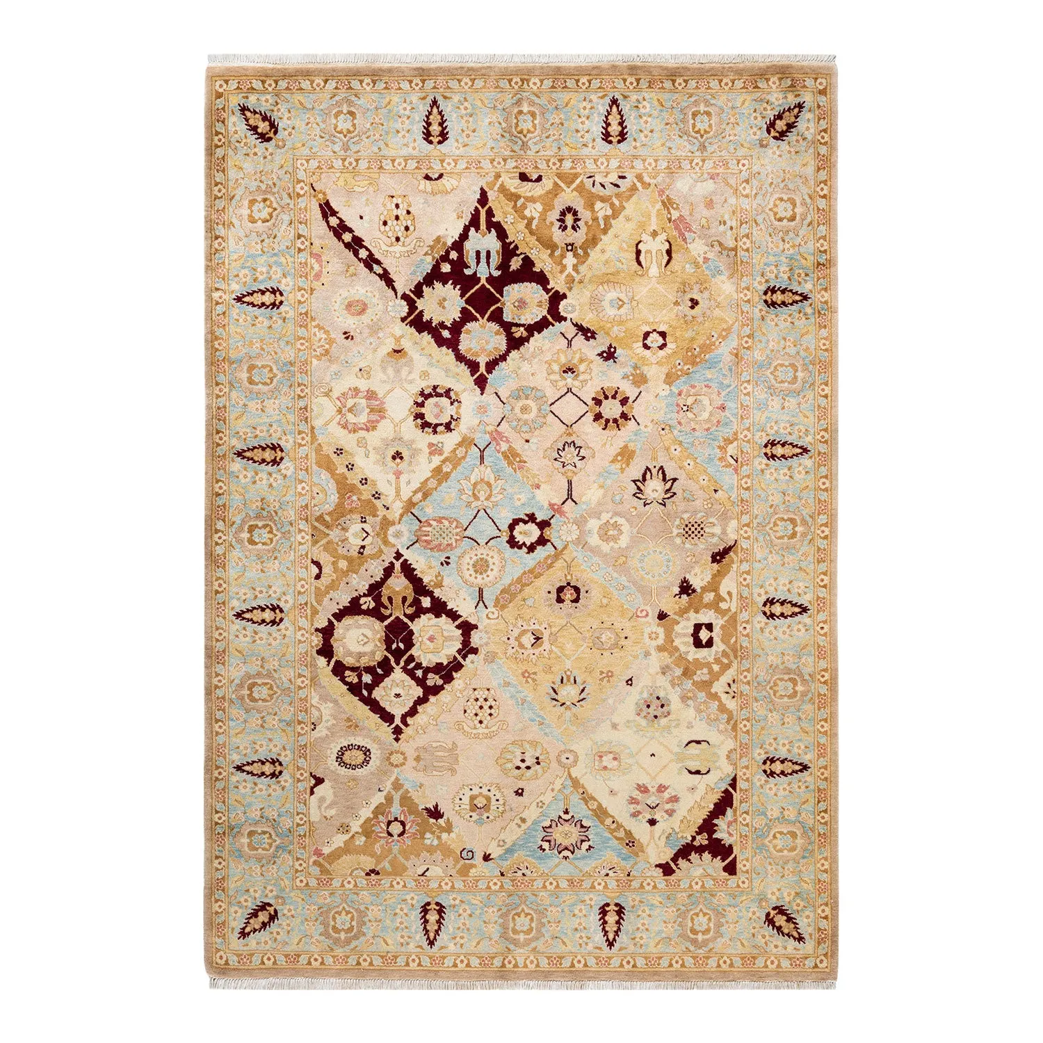 Multicolored Traditional Wool Rug - 6'2" x 8'10"