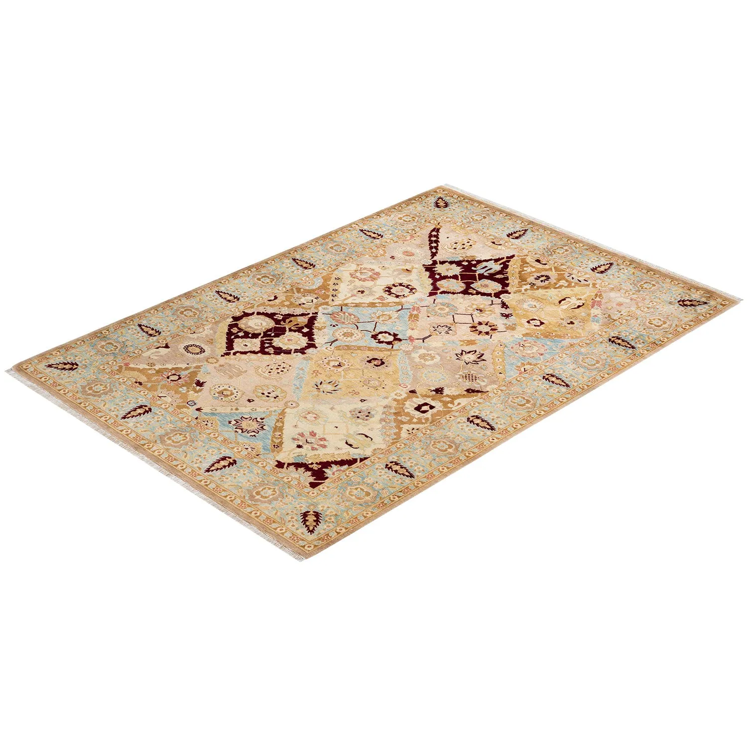 Multicolored Traditional Wool Rug - 6'2" x 8'10"