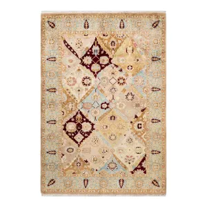Multicolored Traditional Wool Rug - 6'2" x 8'10"