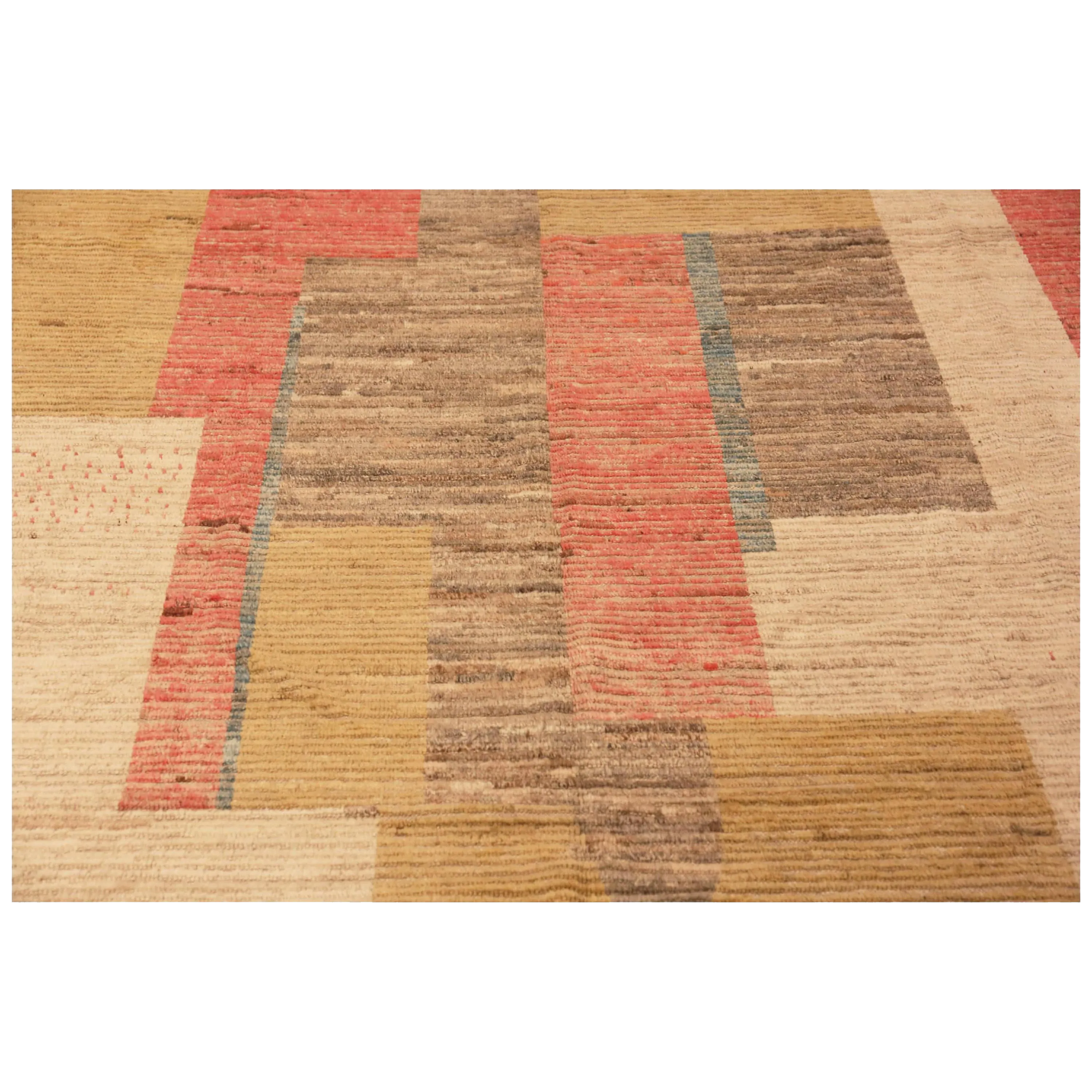 Multicolored Zameen Modern Wool Rug - 9'6" x 12'