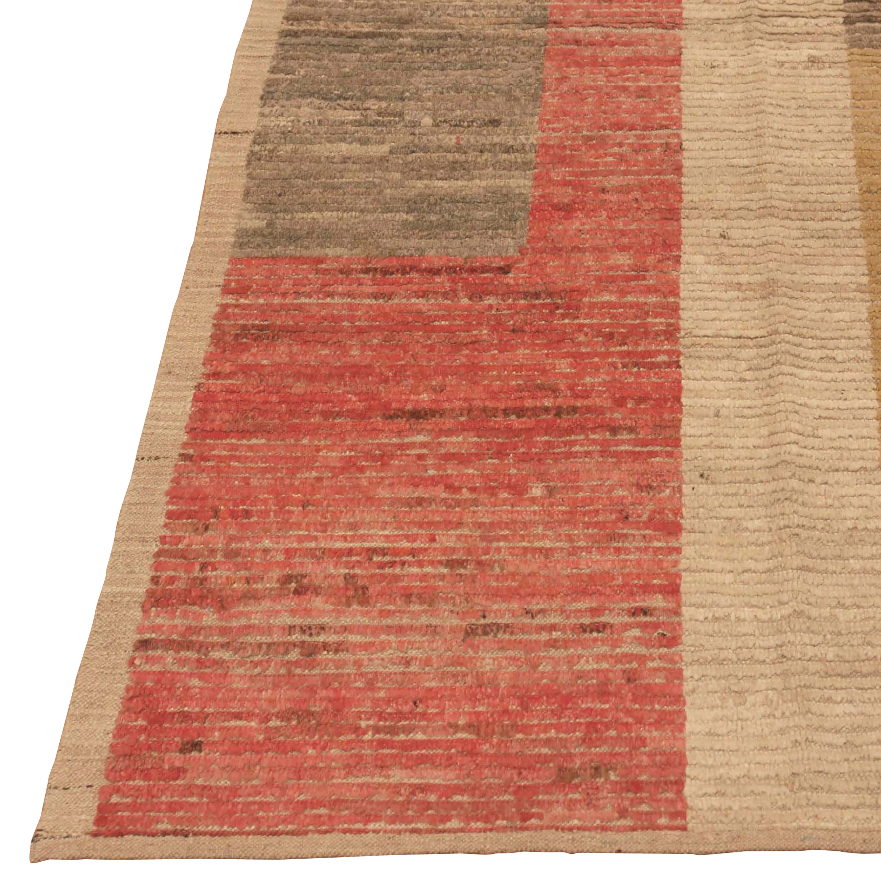 Multicolored Zameen Modern Wool Rug - 9'6" x 12'