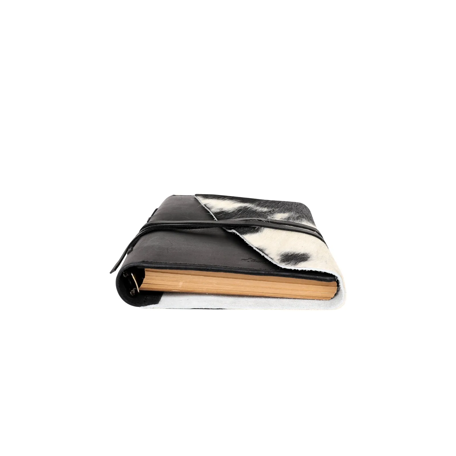 MWL-044 Montana West Genuine Hair-On Cowhide Leather Journal Notebook Handheld Size 6.5" x 9.25" (150 Sheets/300 Pages)