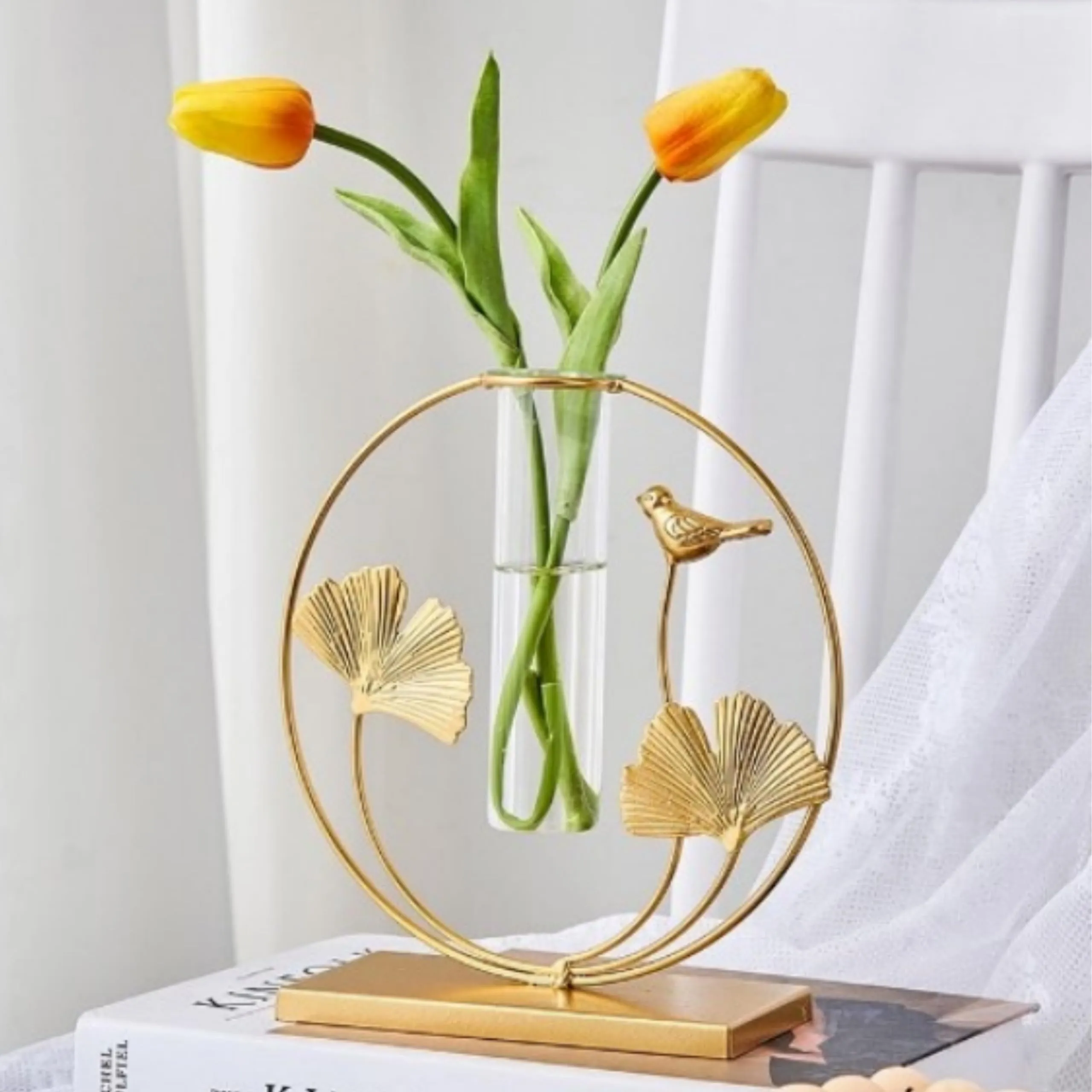 Nature at Homes - Blossom Sphere Test Tube Vase for Flowers Plants Home Decor Living Room Bedroom Hall Kitchen Office Table Top Desk Centerpiece Decoration Gifting Items