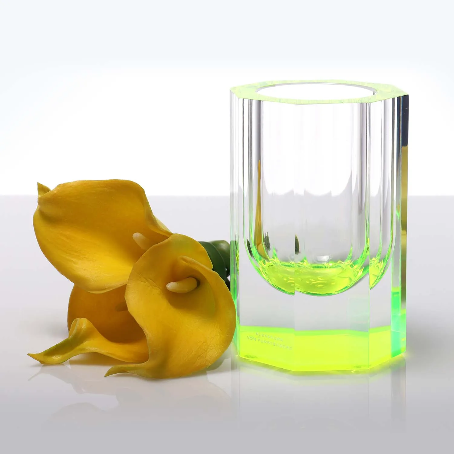 Neon Green Bolt Vase