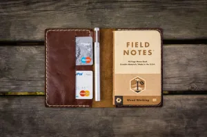 No.33 Personalized Leather Field Notes Cover - Brown