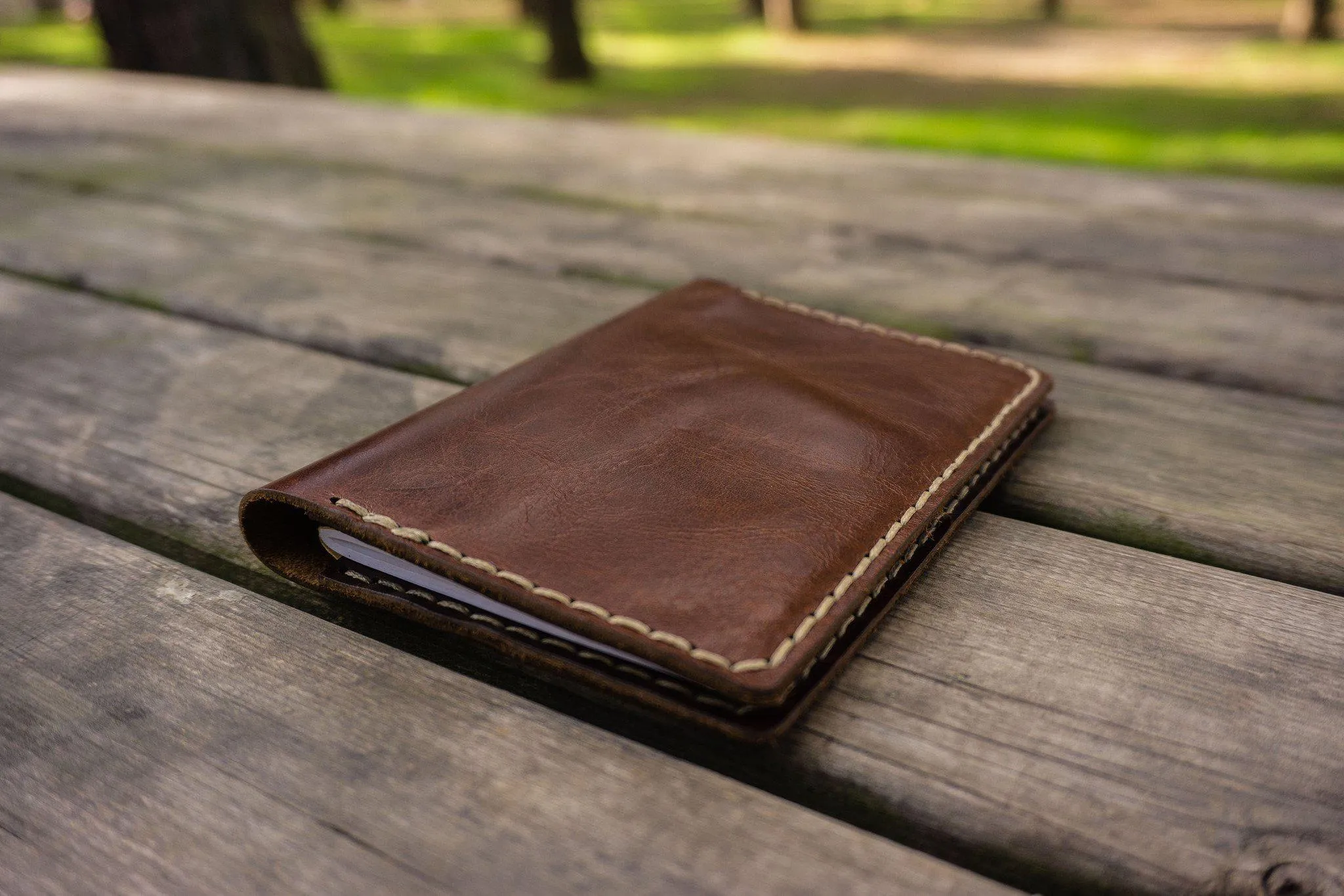 No.33 Personalized Leather Field Notes Cover - Brown