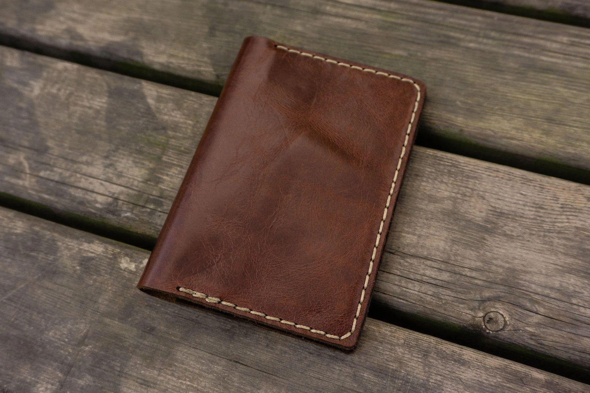 No.33 Personalized Leather Field Notes Cover - Brown