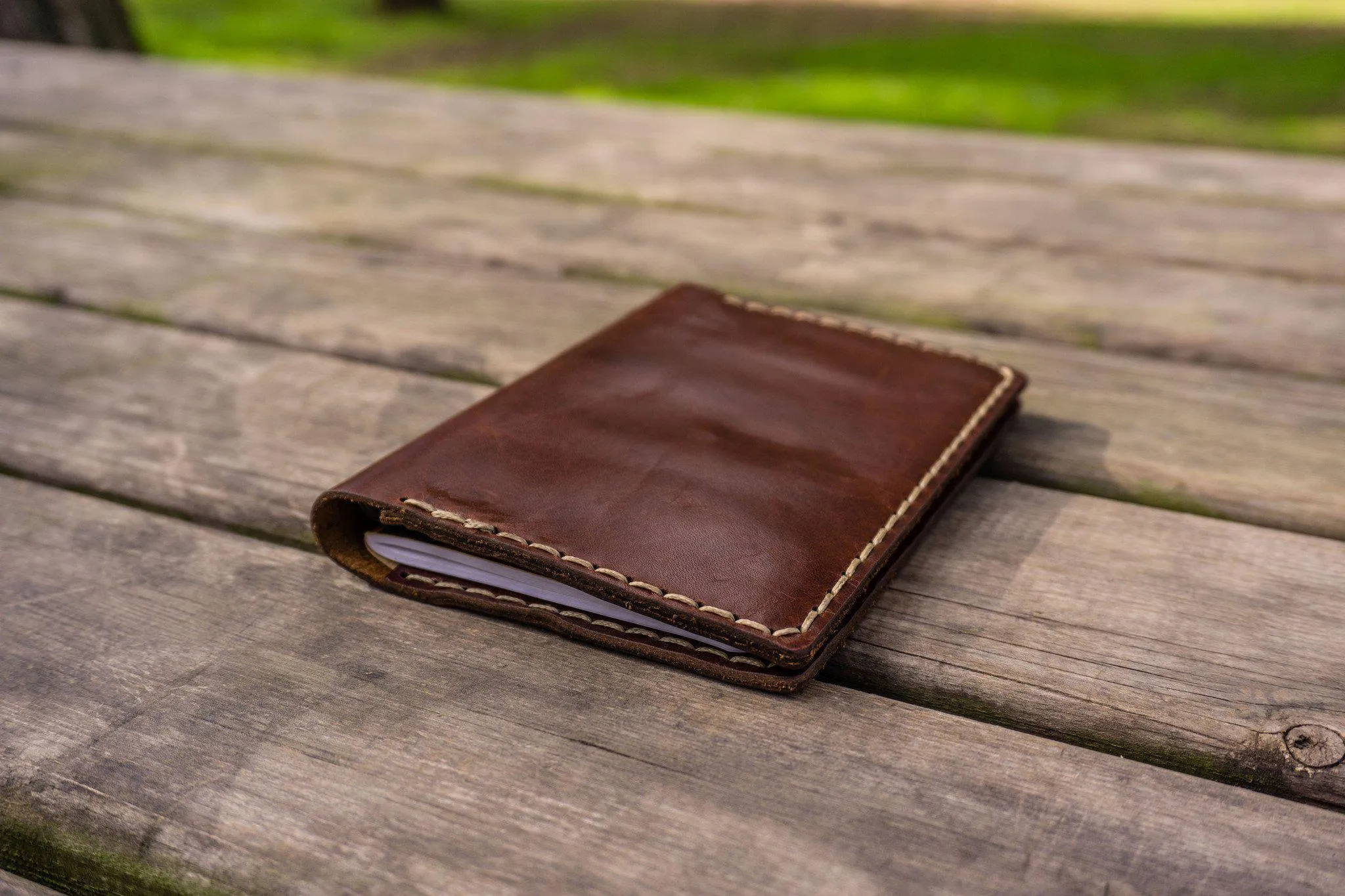 No.44 Personalized Leather Field Notes Cover - Brown
