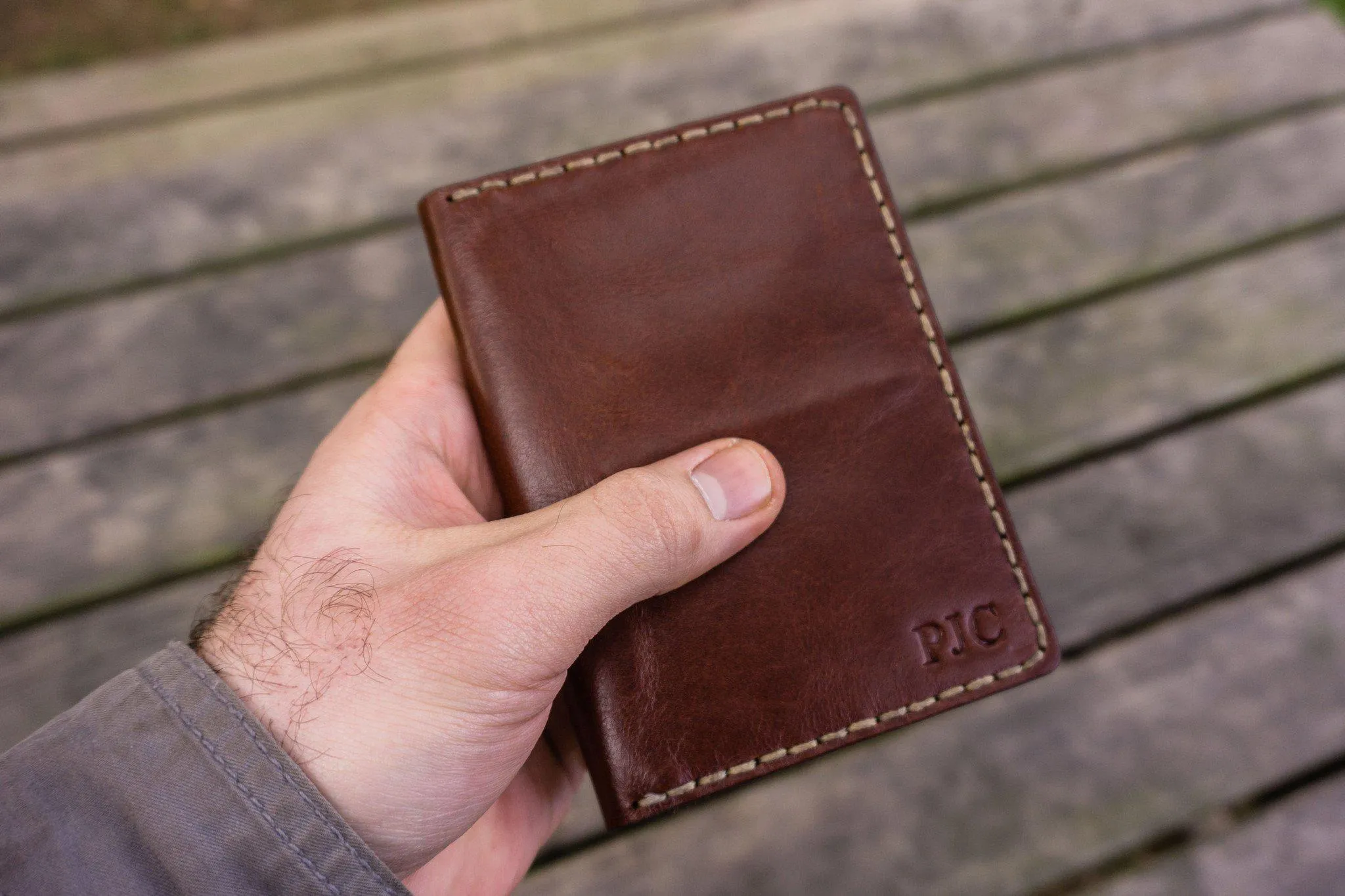 No.44 Personalized Leather Field Notes Cover - Brown