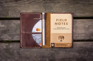 No.44 Personalized Leather Field Notes Cover - Brown