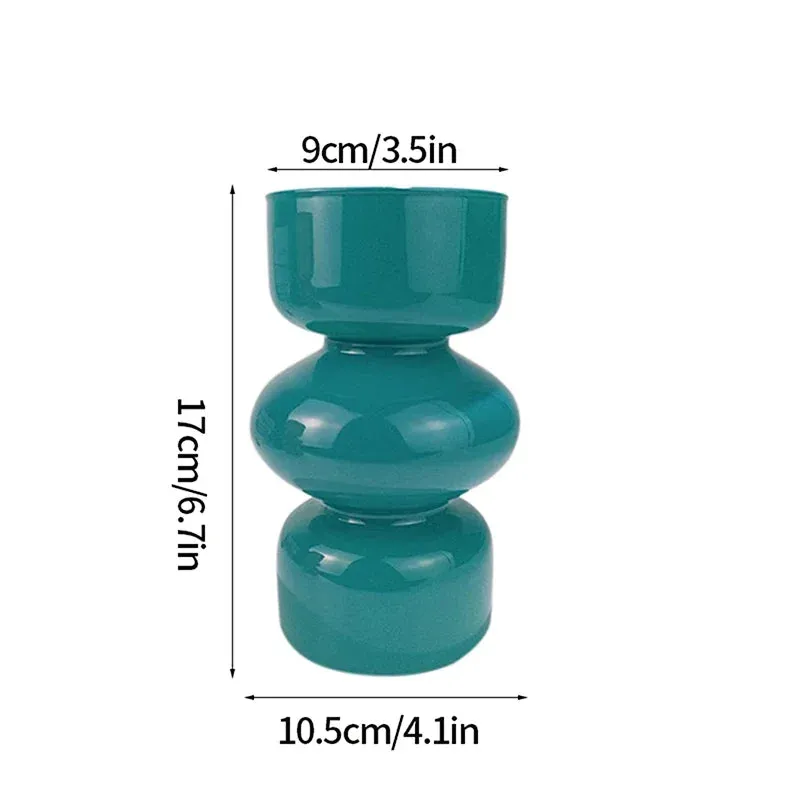Nordic Glass Vase Flower Bottle Arrangement Container Hydroponics Plant Bottle Desktop Ornament Home Decor Accessory